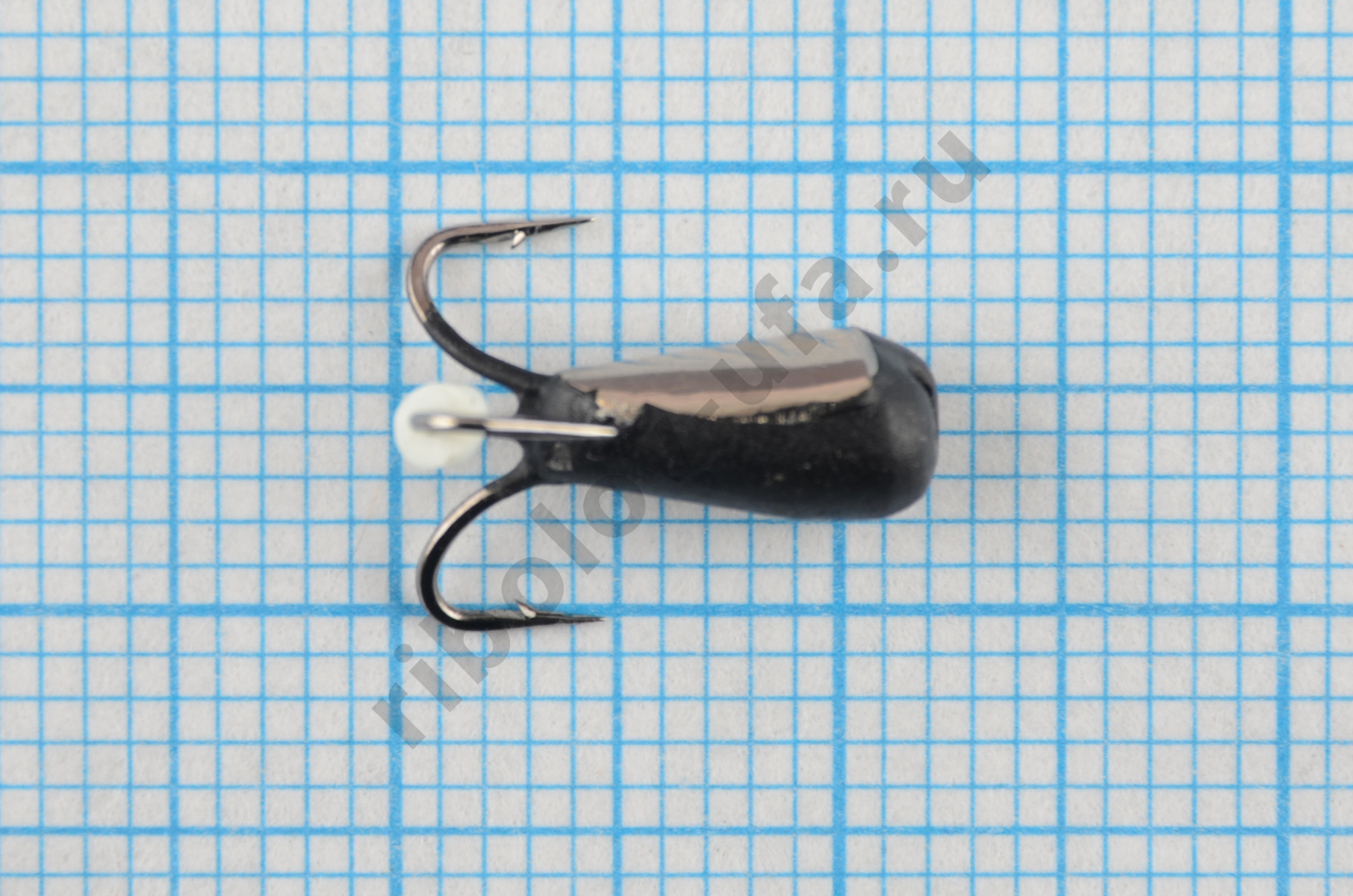 Мормышка Владимирский вольфрам Чертик с отверстием 4мм 1,15гр серебр/коронка