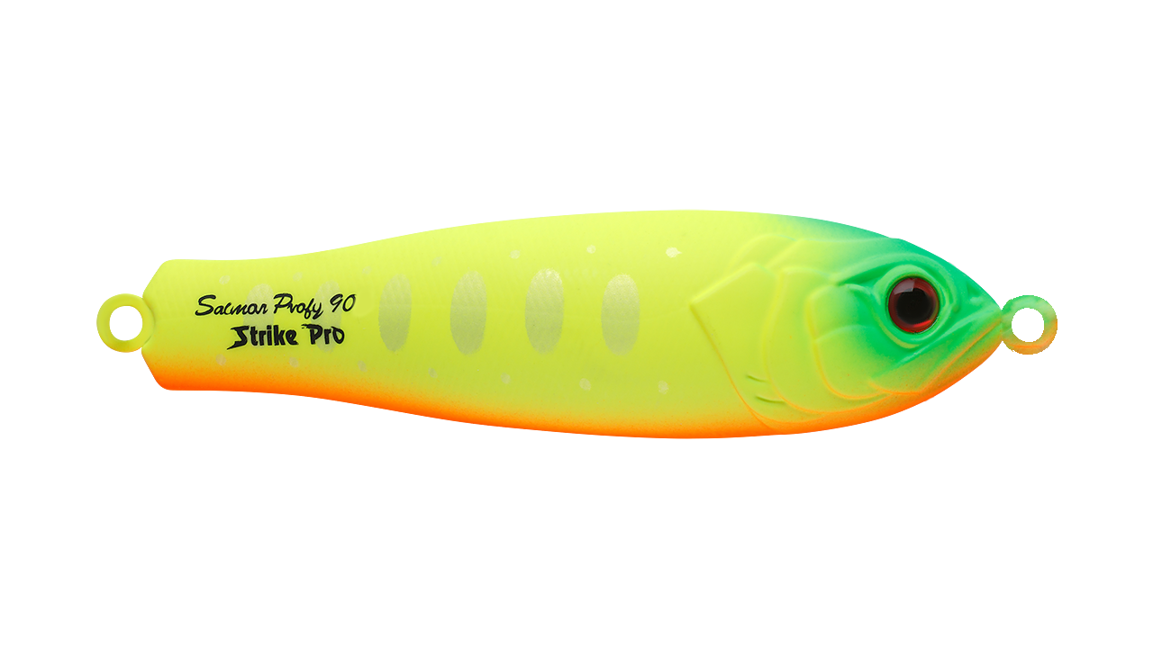 Блесна Strike Pro Salmon Profy 90CD шумовая 22гр, незац. двойник кр.Owner  PST-03CD#A178S-CP