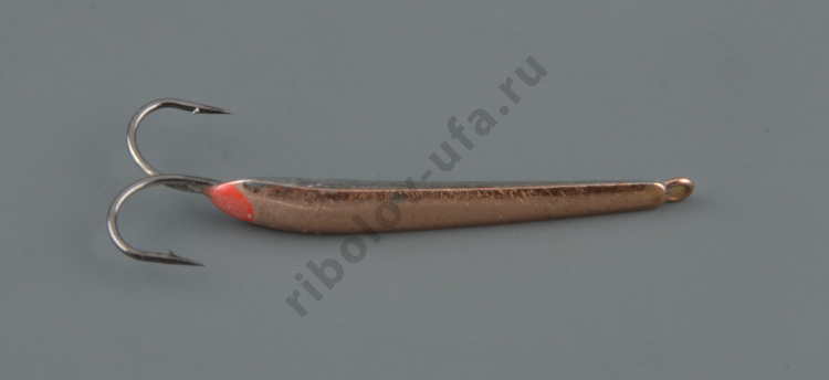 Блесна зимняя Пирс Гвоздик малый 1,6 гр, медь, с 2-мя крючками
