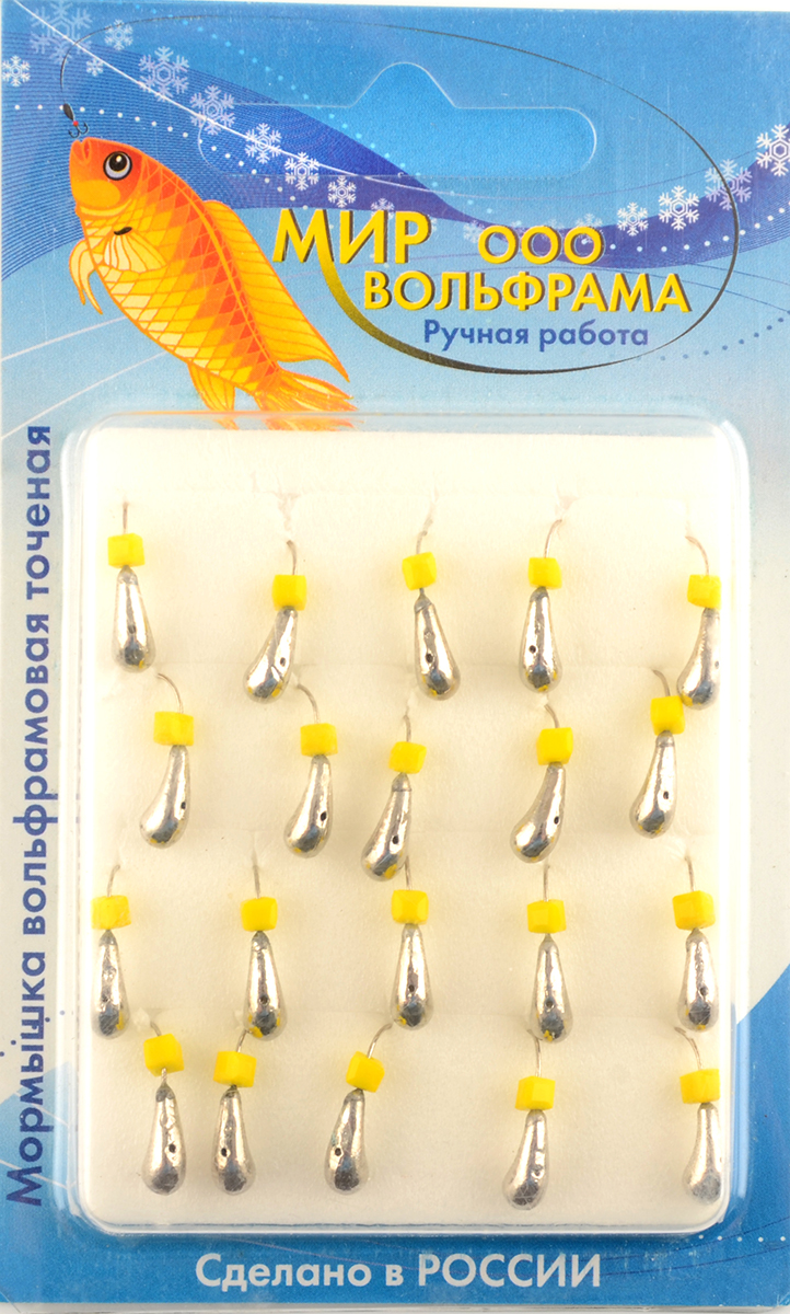 Мормышка Мир Вольфрама Уралка сырный кубик на крючке д. 4 мм серебро