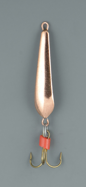 Блесна зимняя Пирс Малек большой 1,7 гр, медь, с тройником