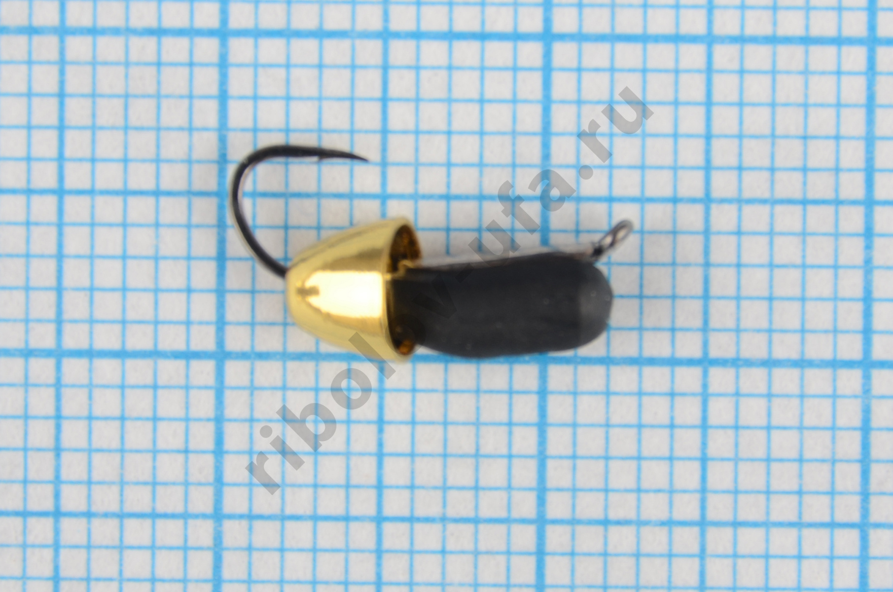 Мормышка Владимирский вольфрам Гвоздик с латунным колокольчиком золото 3мм 0,9гр серебр/коронка