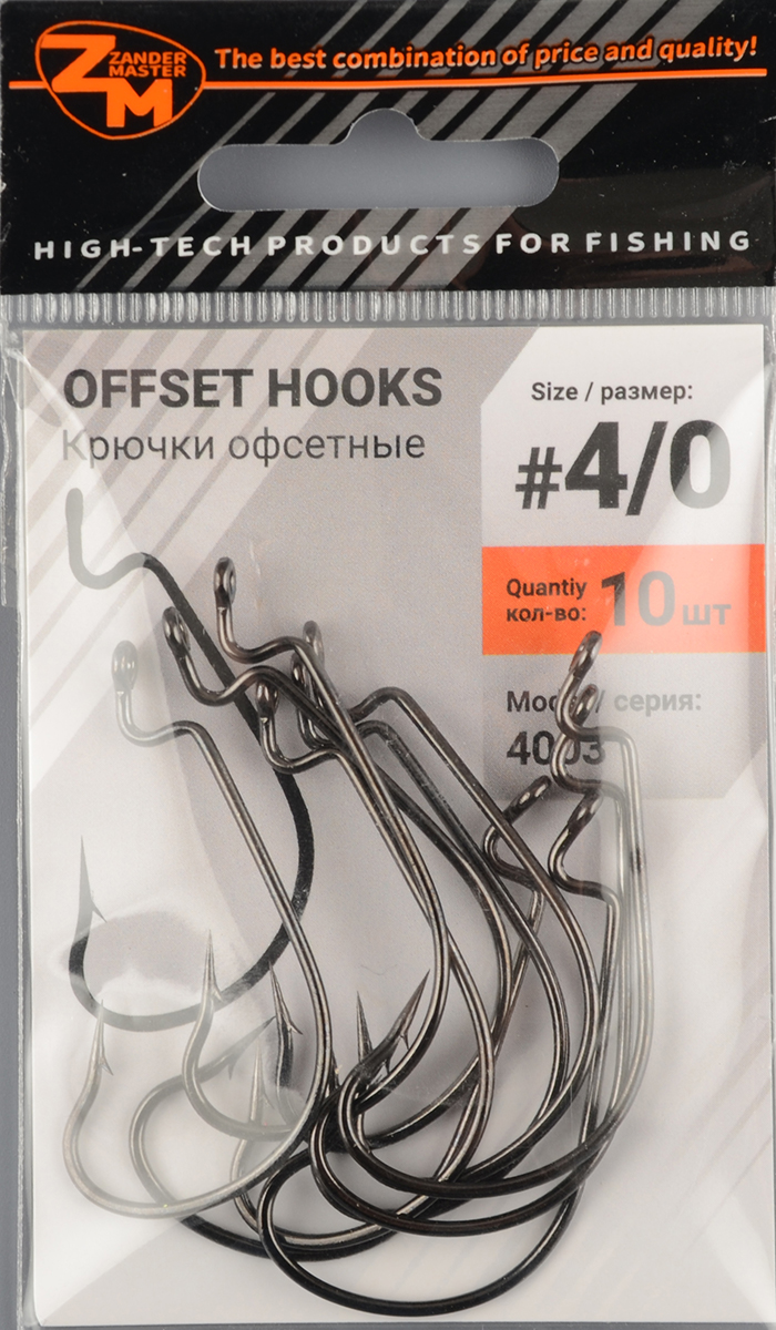 Офсетный крючок Zander Master 4003-4/0