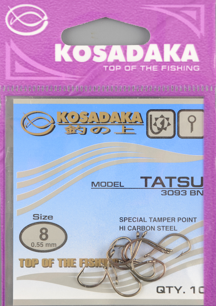 Одинарные крючки Kosadaka Tatsu BN №8