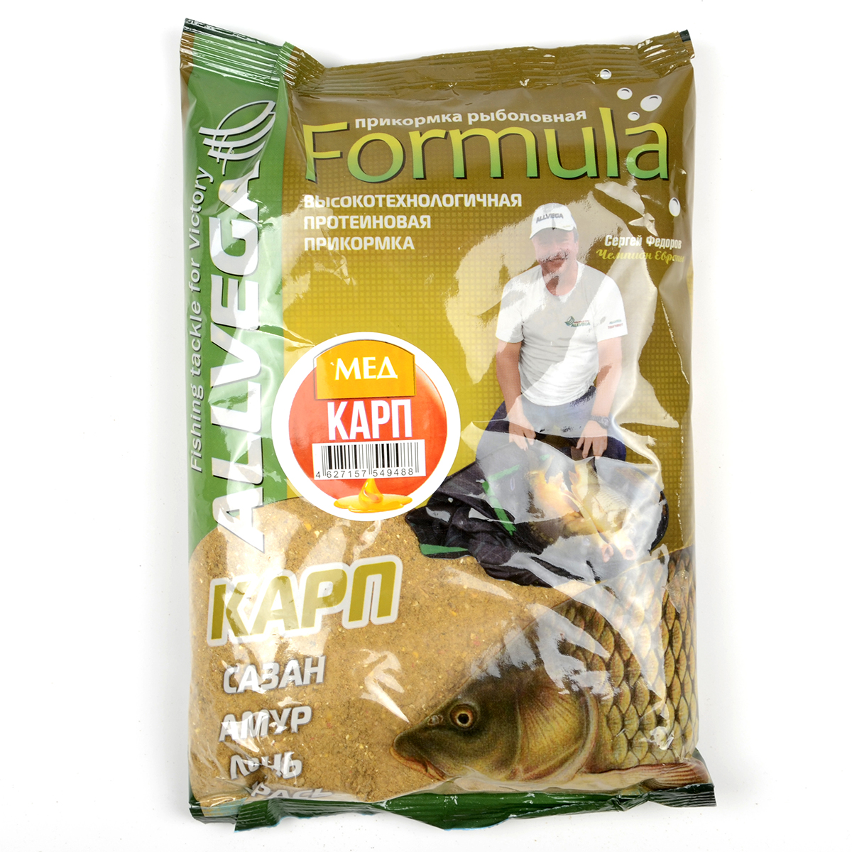 Прикормка Allvega Formula Carp Honey 0,9кг (карп, мед)