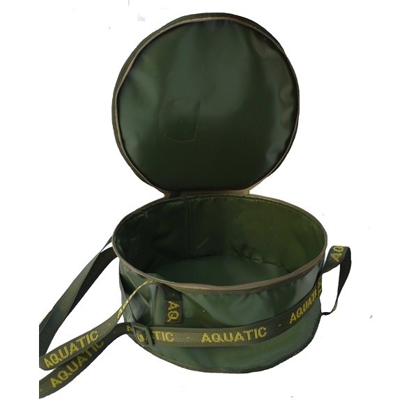 Ведро Aquatic для замешивания прикормки с крышкой В-03 цв. хаки