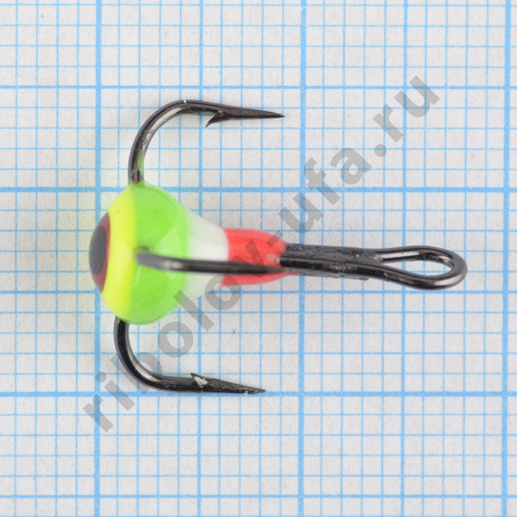 Тройник с 3D каплей Bravo Fishing №8-101P (Mustad)  