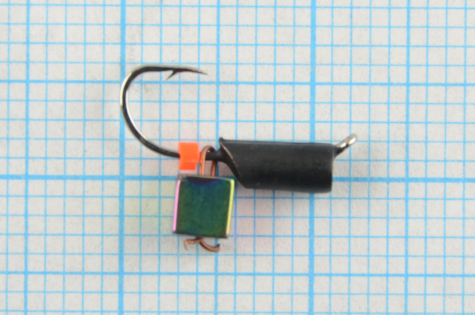 Мормышка Мир Вольфрама Столбик Хамелеон кубик подвесной д. 2,5 мм