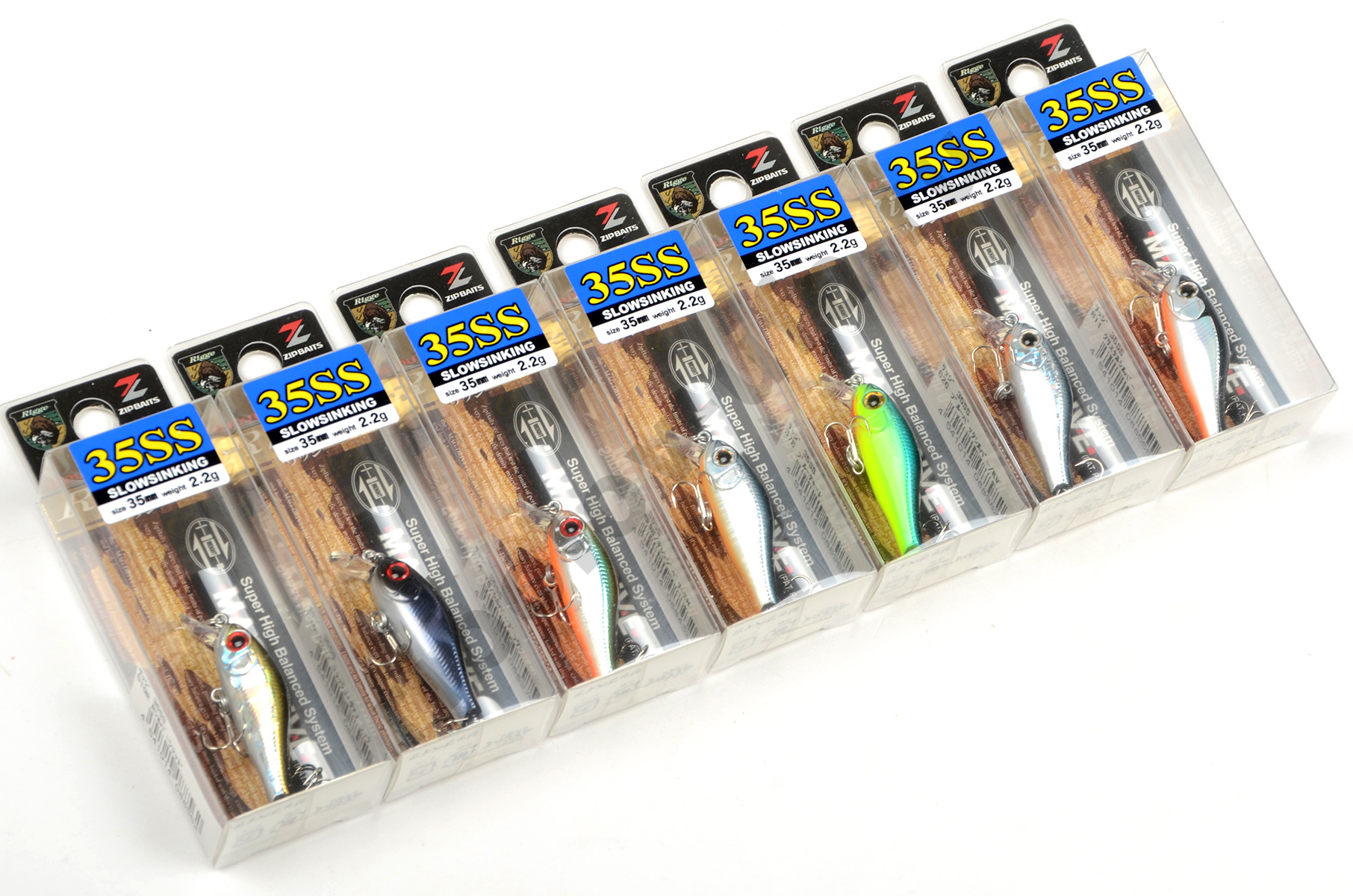 Воблер Zipbaits Rigge 35SS, 35 мм, 2.2 гр., медл. тонущ., загл. 0.3-0.8 м, цвет № 510R