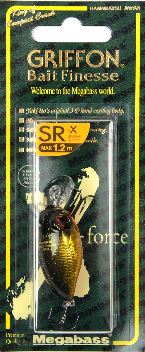 Воблер Megabass Bait Finesse SR-X Griffon 38мм 5,3гр 0-1,2м (GG Kinkuro)