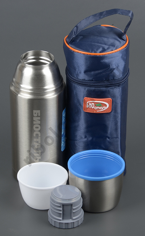 Термос Biostal-Авто узк.горло прям.кр., с термочехлом 0.75 л (NBP-750-1)