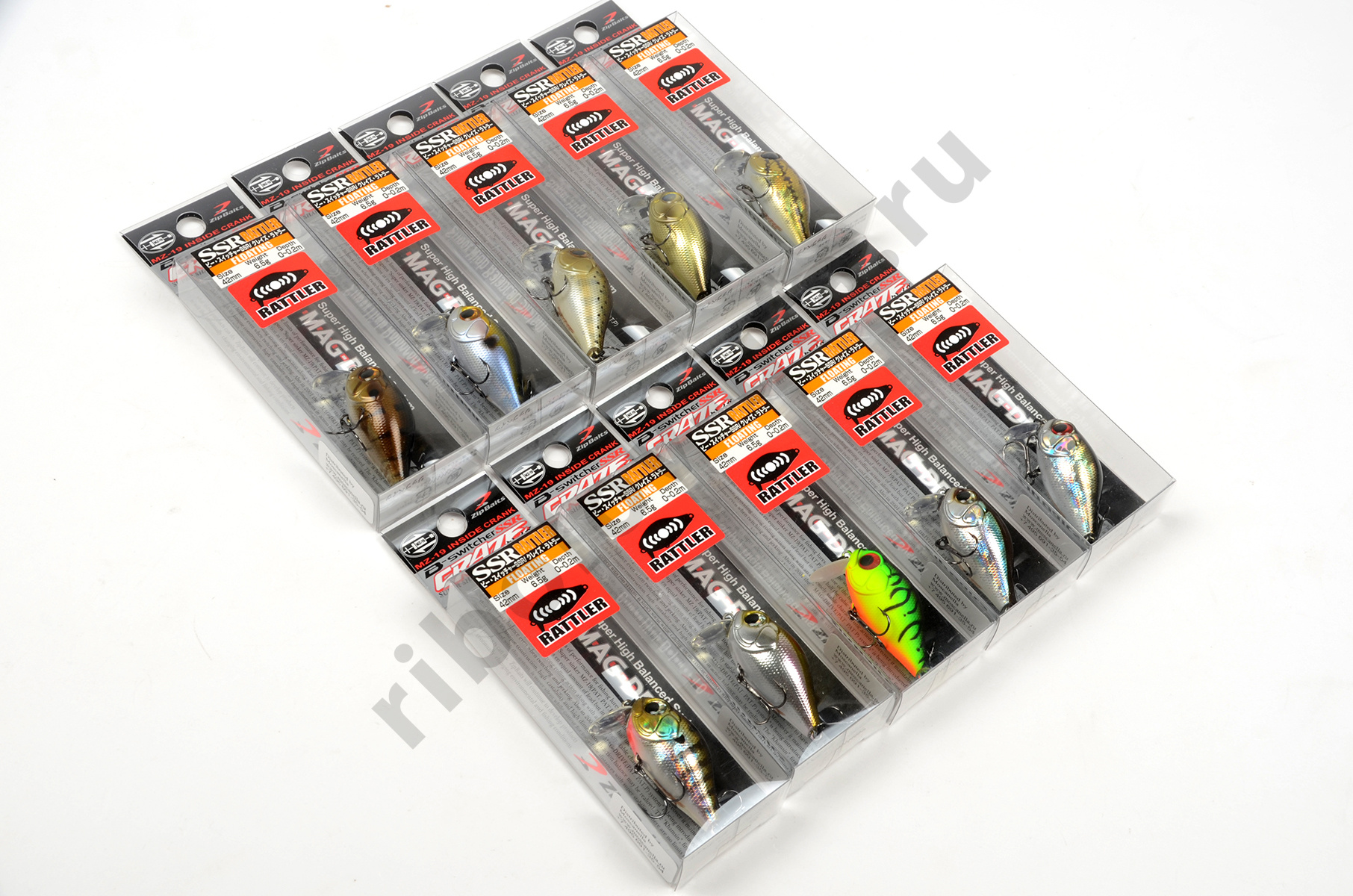 Воблер Zipbaits B-Switcher SSR Craze rattler 42мм 6.5 гр загл. 0-0.2 плав цвет №021R