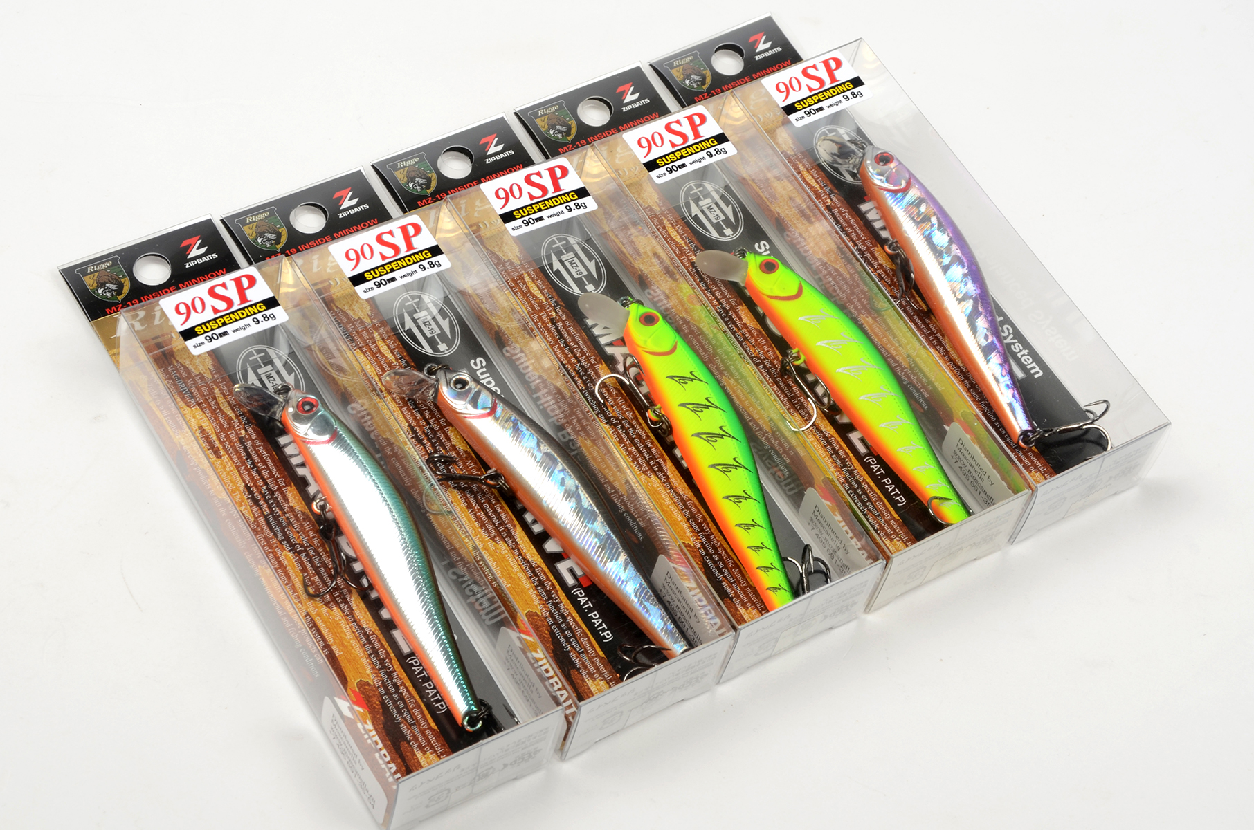 Воблер Zipbaits Rigge 90SP, 90 мм, 9.8 гр., суспенд., загл. 0.5-1.3 м, цвет № 101M
