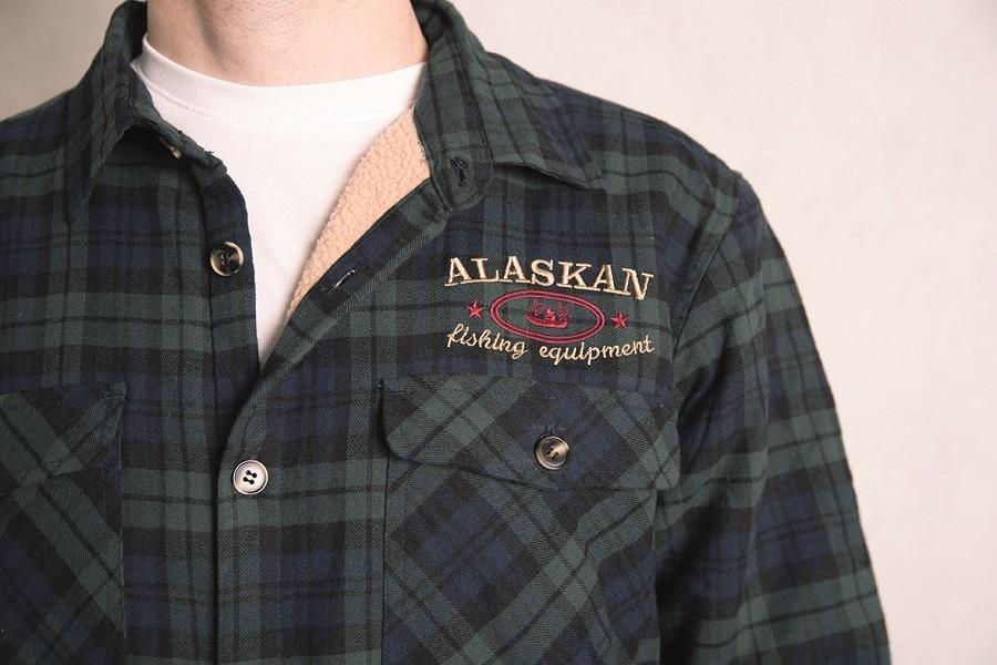 Рубашка Alaskan с мех. подкл. синяя клетка р. XXL