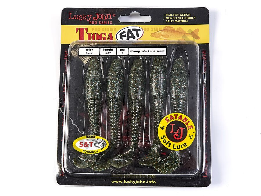 Силиконовая приманка Lucky John Pro Series Tioga Fat 3.9in 9.9см /F08 (5 шт/уп)
