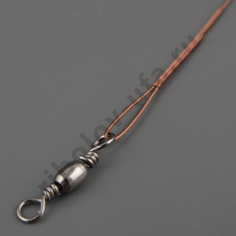 Поводок сталь No name 13кг 1х7 (15см,18см,22см,25см,28см) медь 