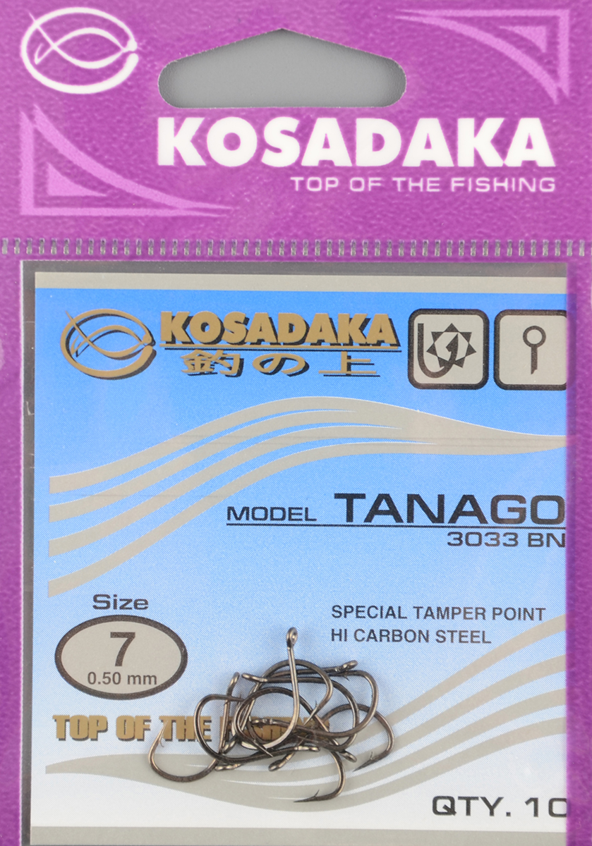 Одинарные крючки Kosadaka Tanago BN №7