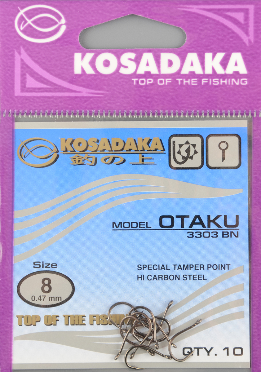 Одинарные крючки Kosadaka Otaku BN №8