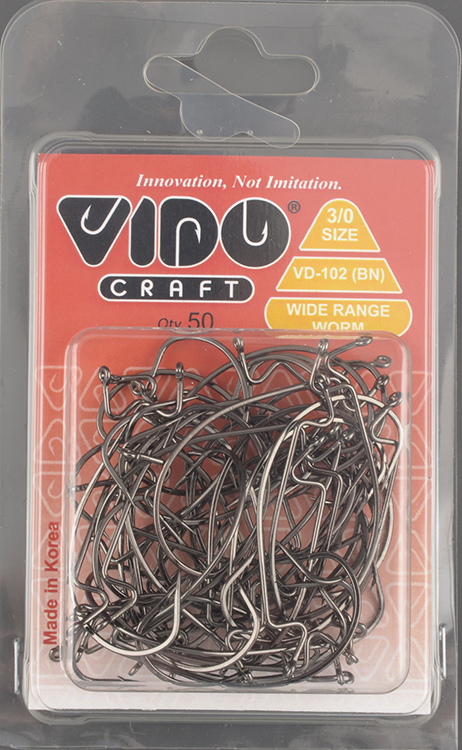 Офсетные крючки Vido Wide Range Worm VD102 №3/0 BLN 