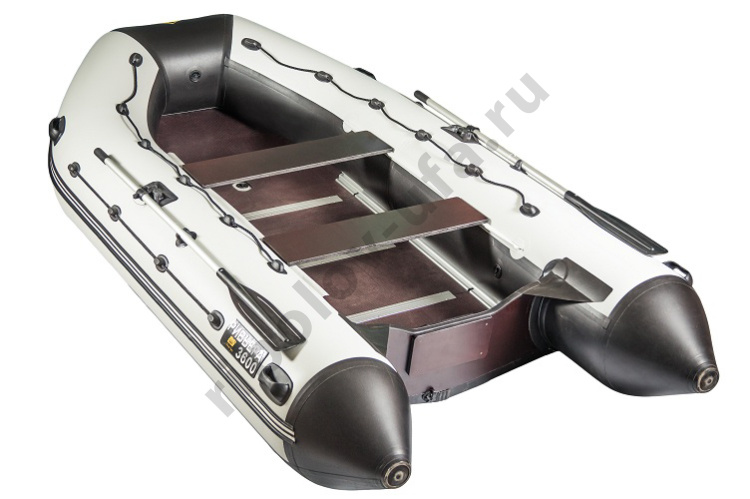Лодка Ривьера Компакт 3600 СК комби светло-серый/черный