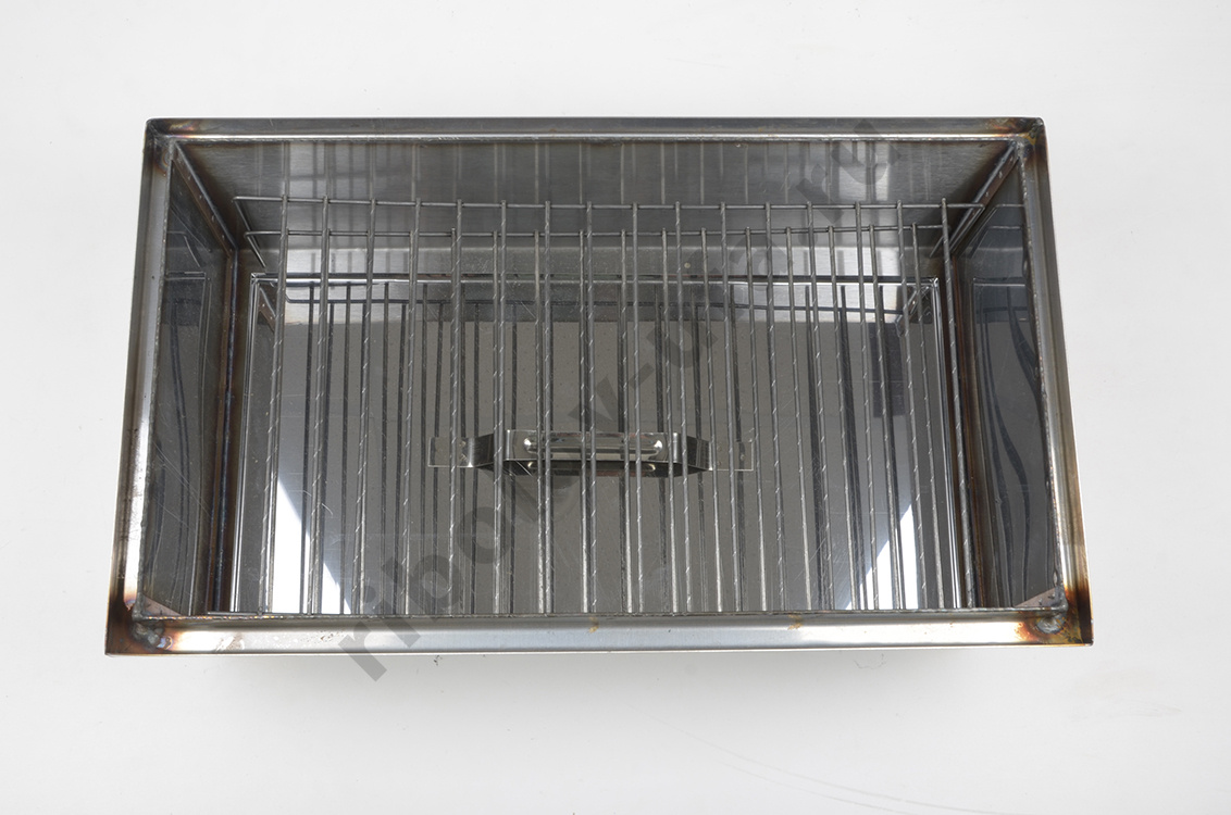 Коптильня двухъярусная с гидрозатвором 490х295х175, нерж. сталь 1 мм 