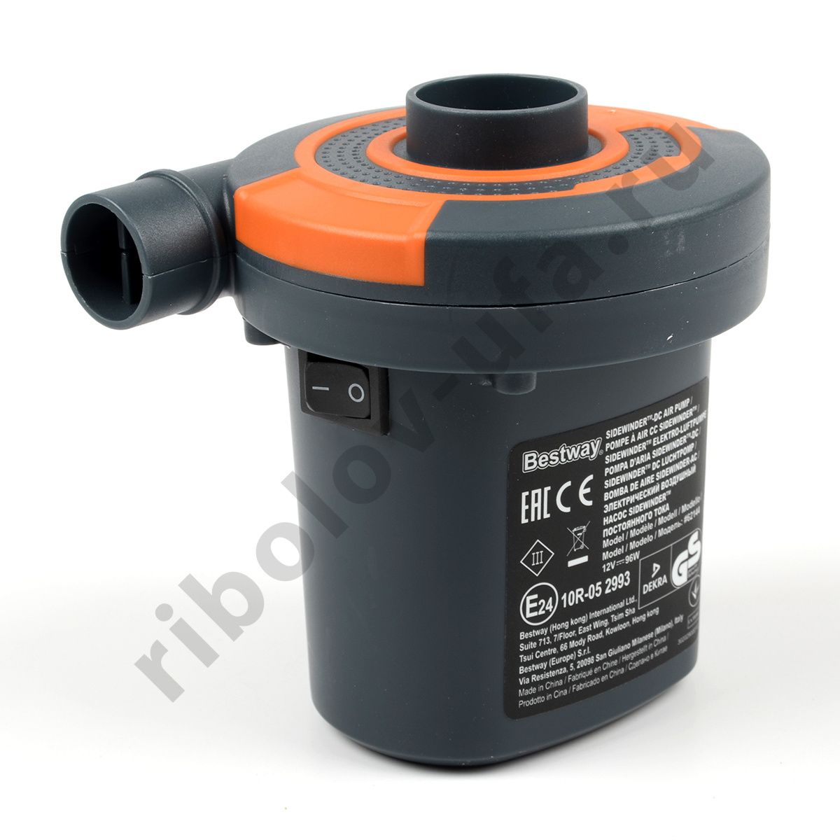 Насос электрический Bestway 12B (от прикуривателя) 680л, 3насадки, надувание/сдувание