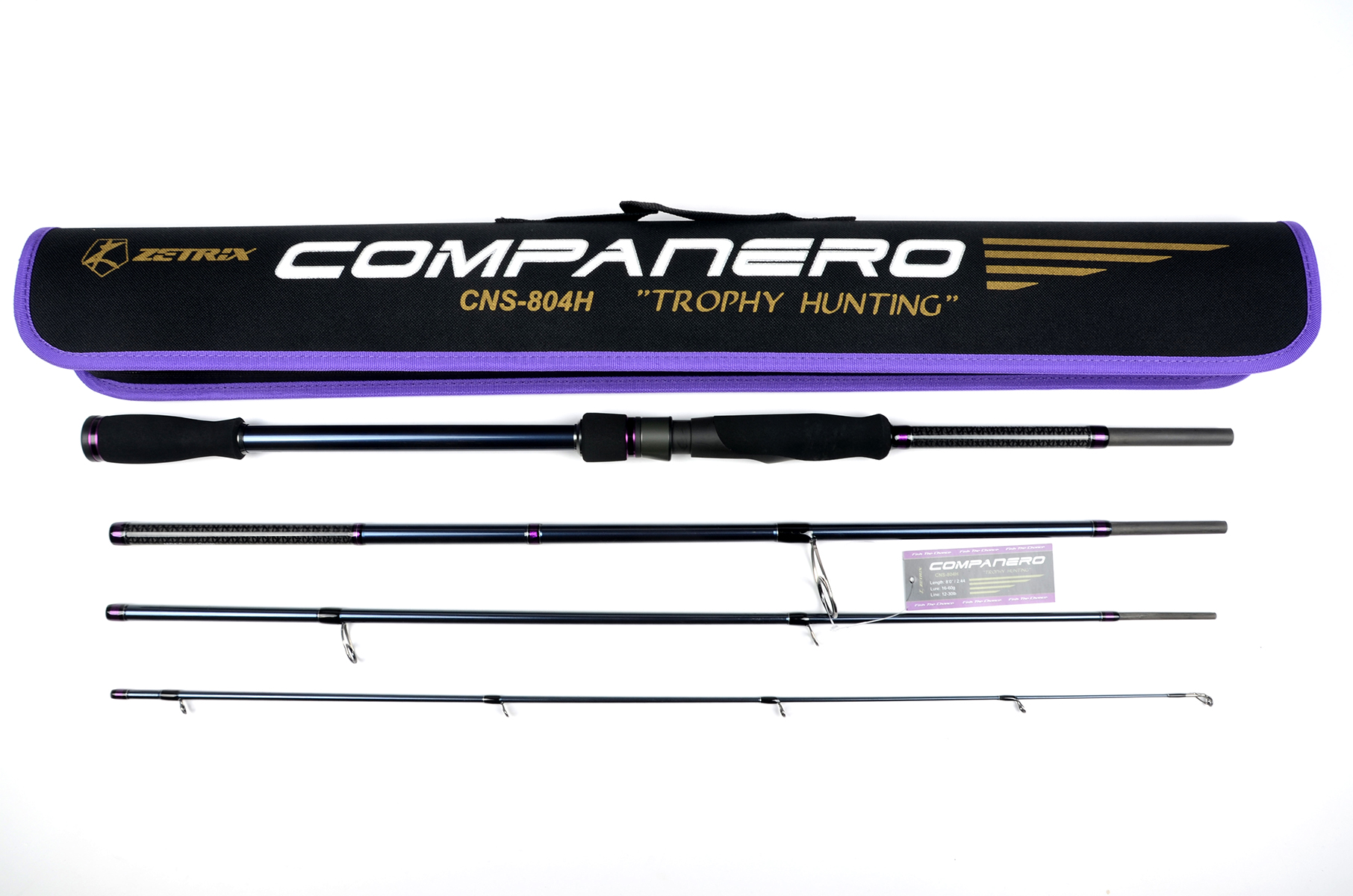 Спиннинг Zetrix Companero CNS-804 H 16-60гр, 12-30lb Fast