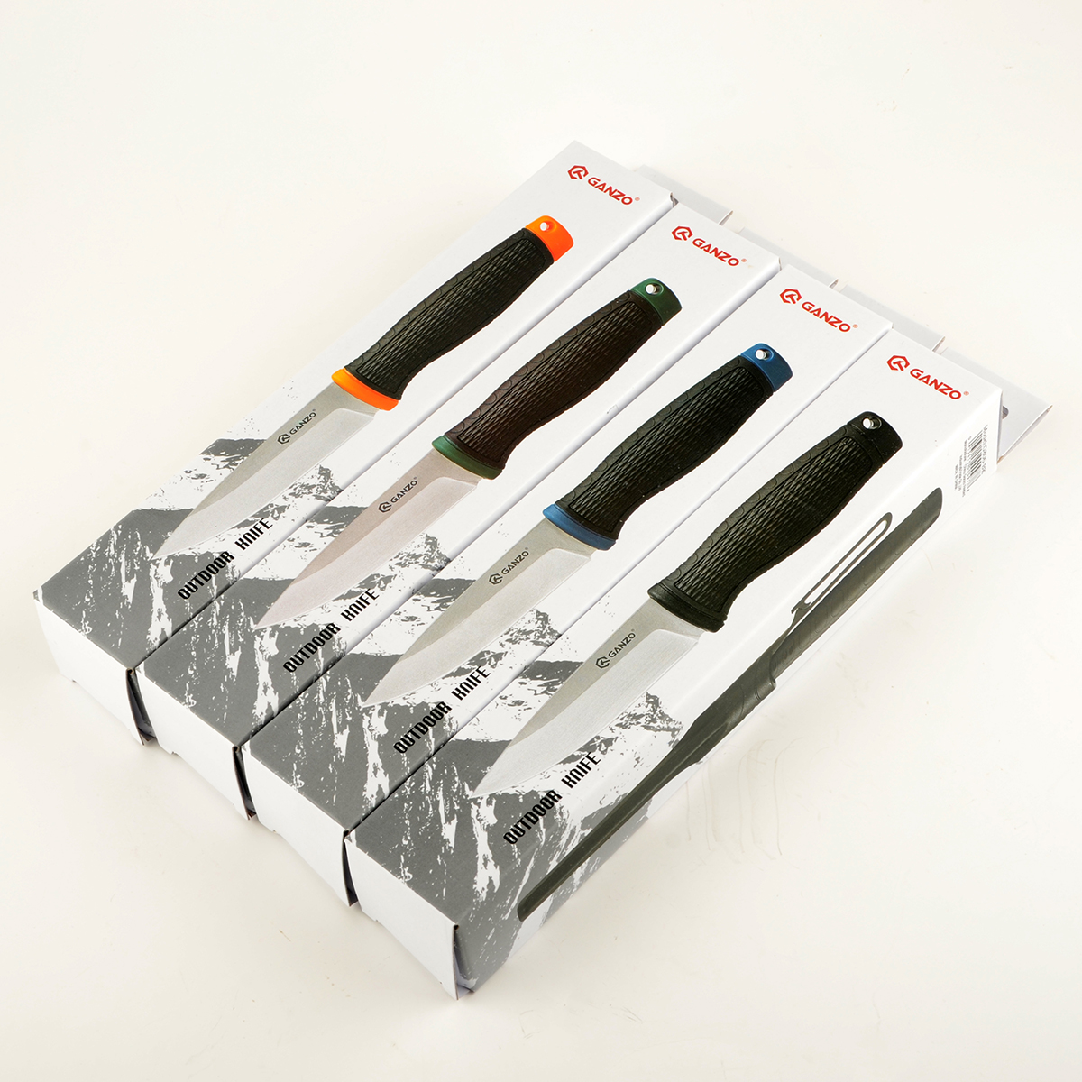 Нож Ganzo G806-GB, черный с зеленым