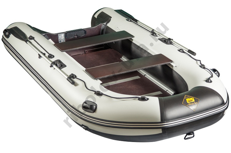 Лодка Ривьера Компакт 3400 СК комби светло-серый/черный