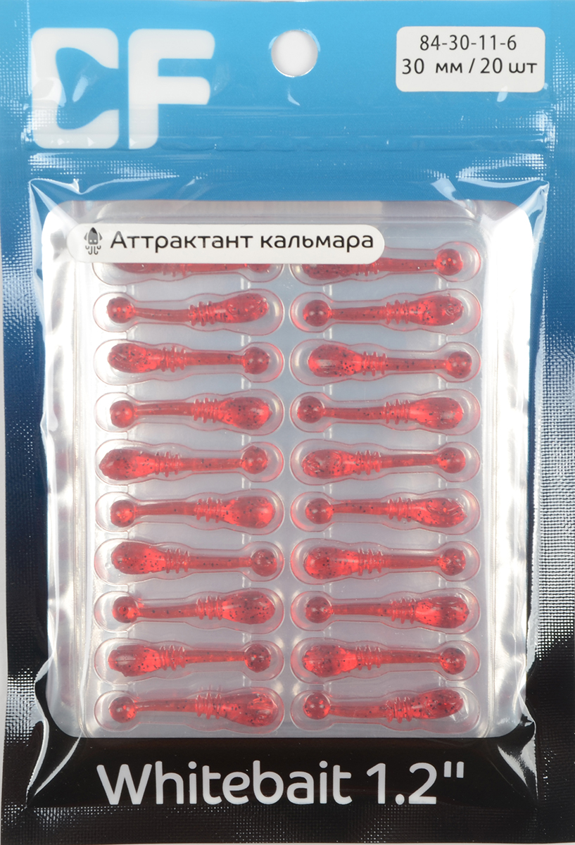Силиконовая приманка Crazy Fish Whitebait 1,2in 30мм цв.11 (кальмар)