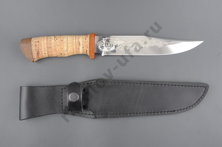Нож Таганай (С) Охотник, рукоять: береста наборная