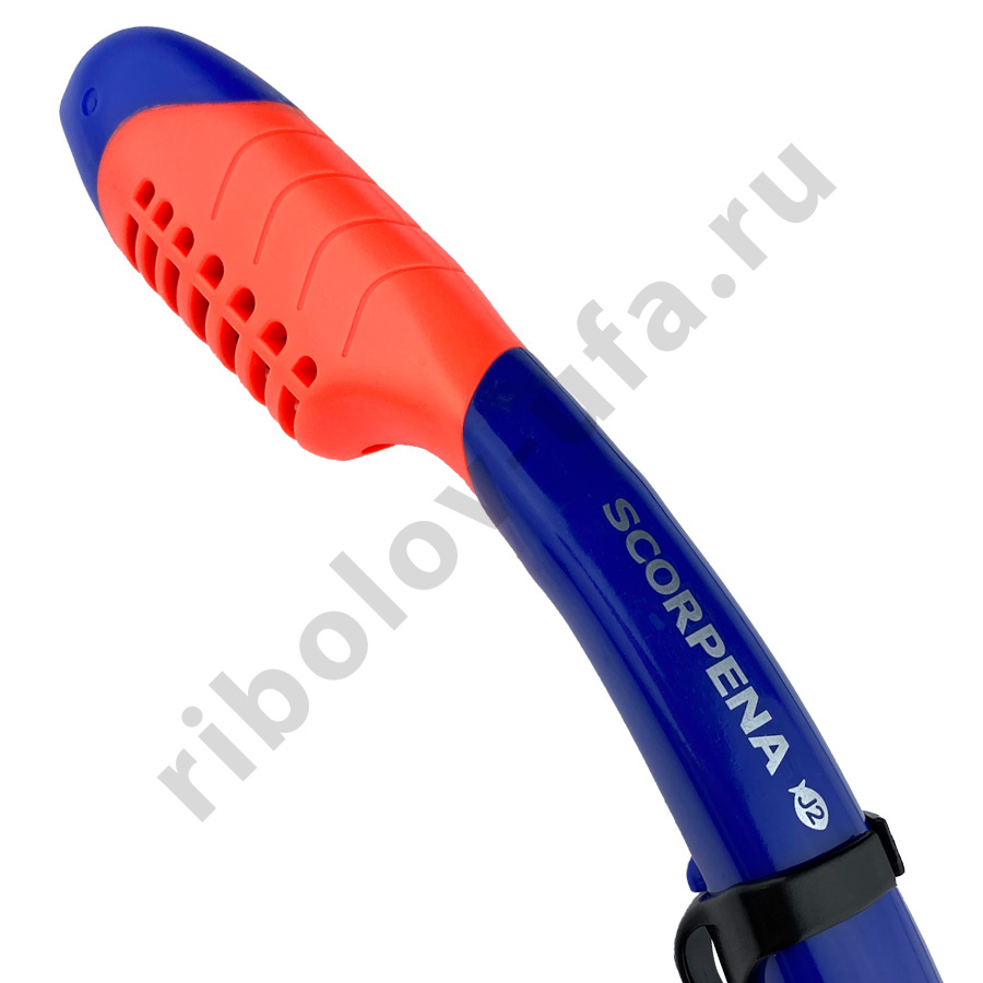 Трубка Scorpena J2 с двумя клапанами, синяя