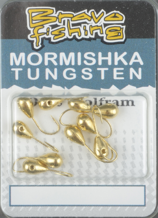 Мормышка вольфрам Bravo Fishing Капля с отверстием 3.0 мм 0.39 гр Go