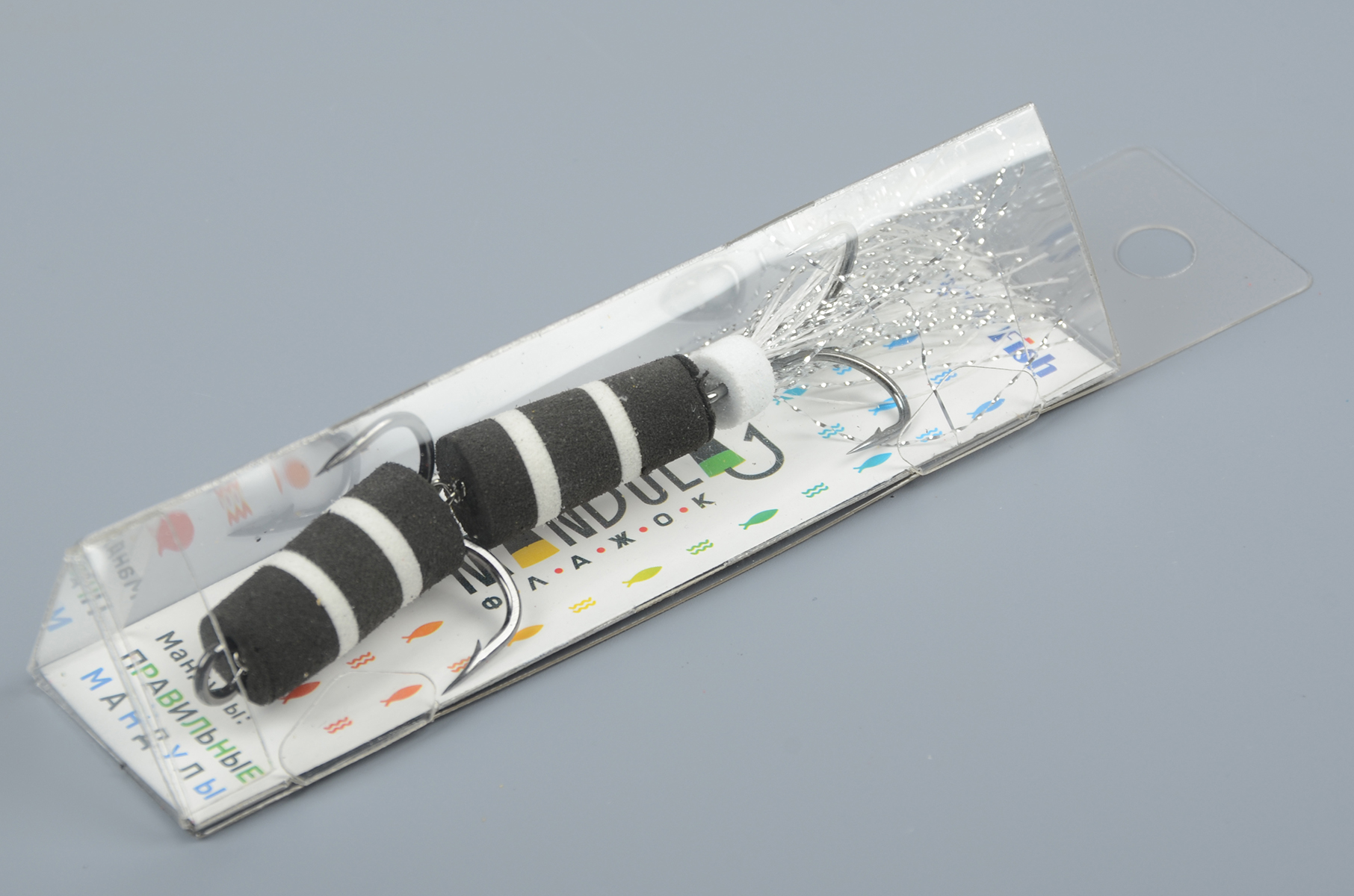 Приманка джиговая XXL Fish, Мандула Флажок, блистер мод.№1-Д, 90мм #ЧБ-Д