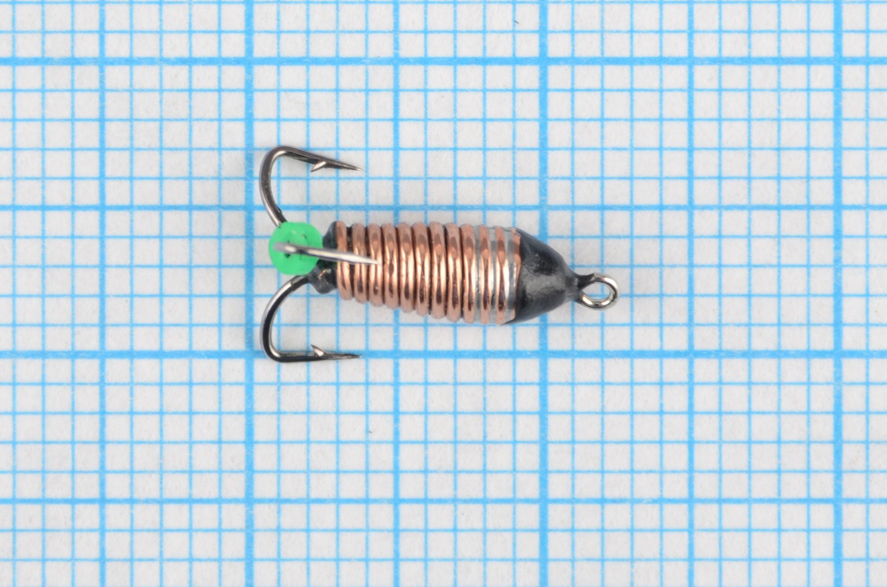 Мормышка Владимирский вольфрам Чертик с ушком рефленый 2,5мм 0,6гр медь