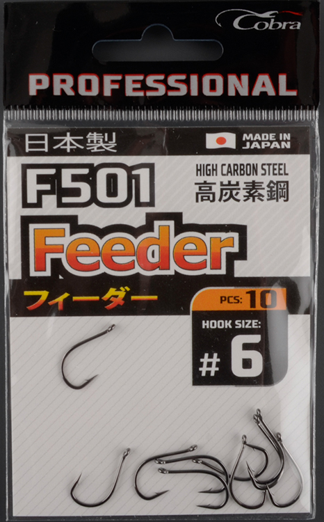 Одинарные крючки Cobra Pro Feeder сер.F501 разм.006