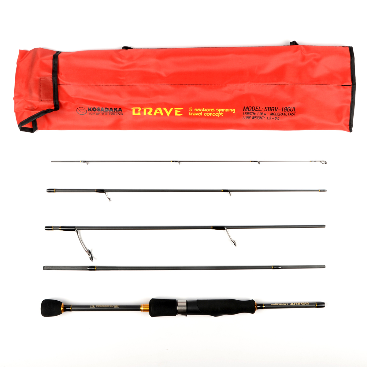 Спиннинг Kosadaka Brave 1.83 / 0,5-6гр., 5 секций