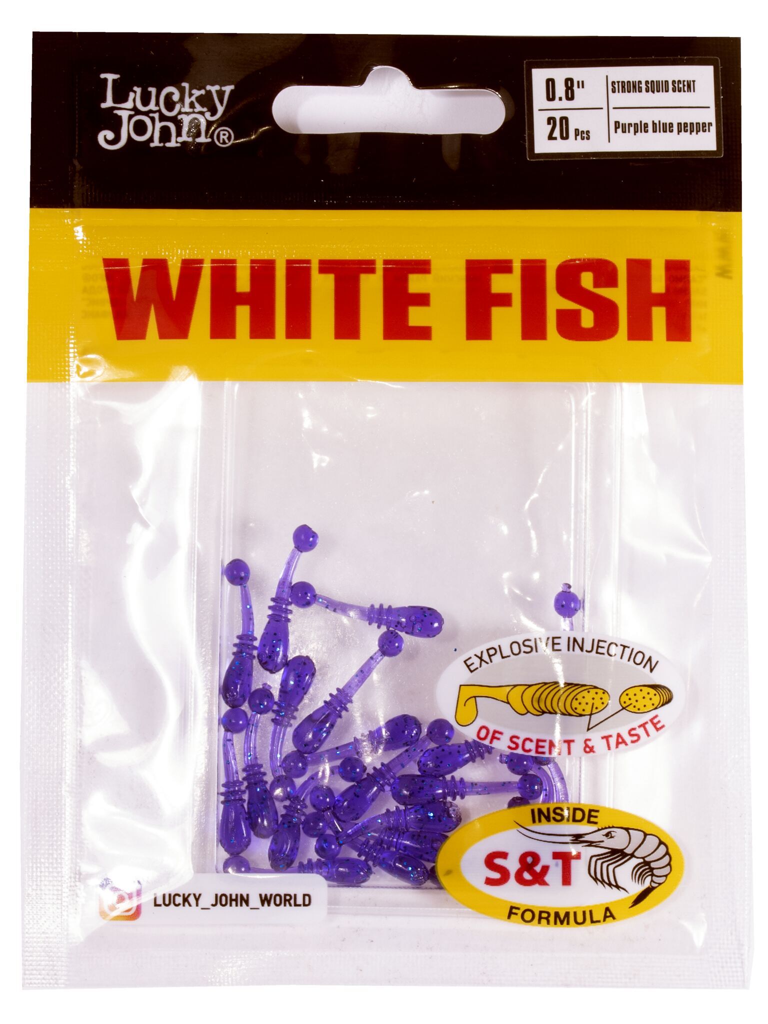 Силиконовая приманка Lucky John Pro Series White Fish 0.8in 2.0см /S66 (20шт/уп)