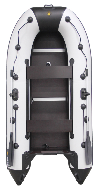 Лодка Ривьера Компакт 2900 СК комби светло-серая/черный