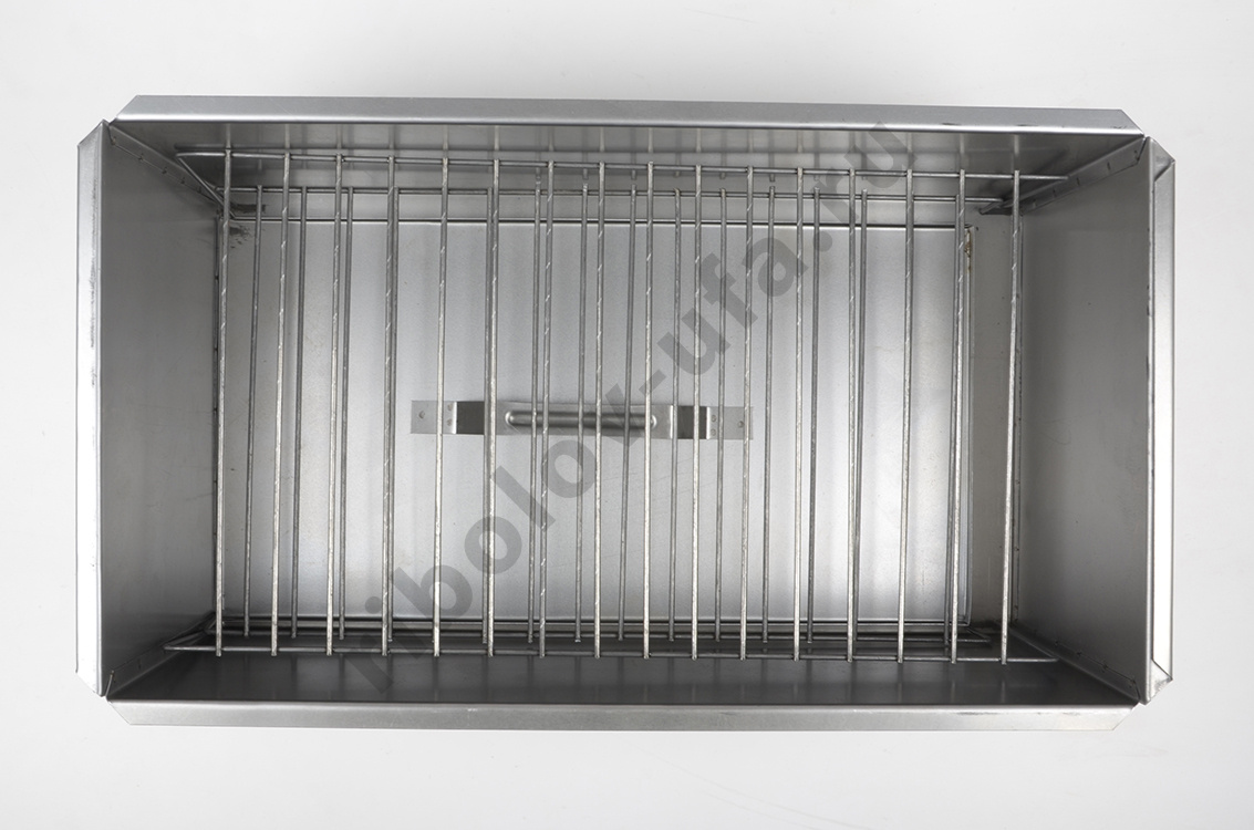 Коптильня двухъярусная Оригинал с поддоном для сбора жира 480х280х215, сталь 0,8 мм с тройным дном