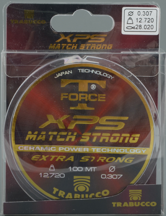 Леска Trabucco T-Force XPS Match Extra Strong 100м, 0.307 мм, 12.720 кг