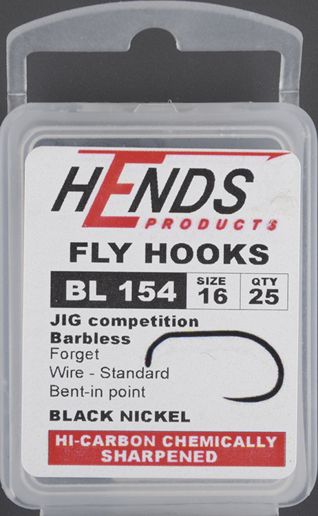Крючки Hends 154 BL Jig Competition Black Nickel #16 (25шт/уп)