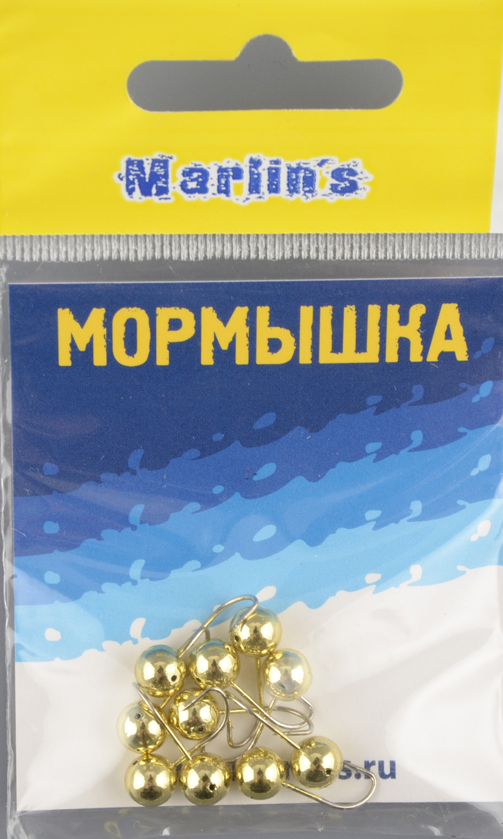 Мормышка литая Marlins Шар 6мм (1.22гр) кр. Crown золото 7000-403