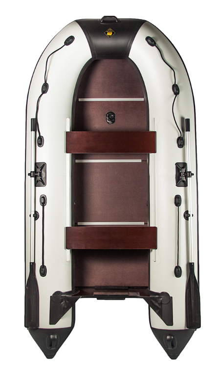 Лодка Ривьера Компакт 3200 СК касатка светло-серый/черный