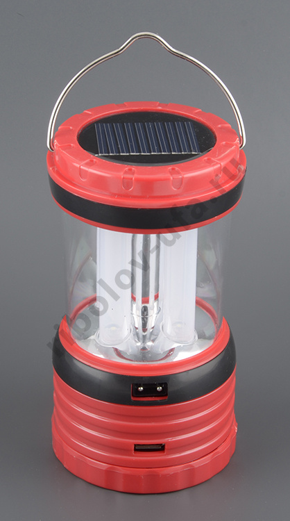 Фонарь кемпинговый Сибирский следопыт Неон, 4L, солн.бат.,аккум 220В, 3хАА, USB K04