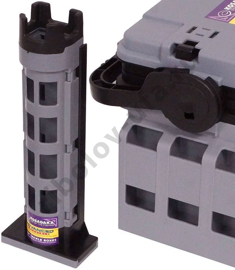 Стакан-держатель удилищ Kosadaka 4,5*29см для форелевого ящика, серый