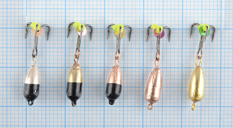 Мормышка Золотой плёс вольфрамовая точеная Чертик 4 с петлей на тройнике, 1.45гр, золото