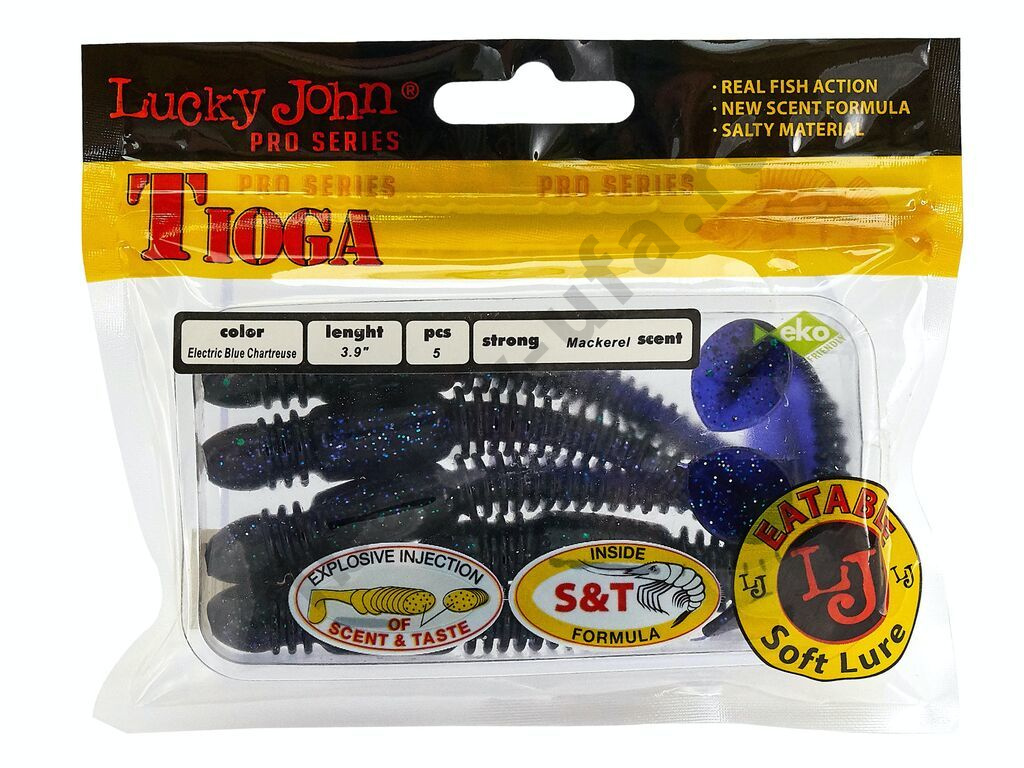 Силиконовая приманка Lucky John Pro Series Tioga 3.9in 9.9см /T52 (5 шт/уп)