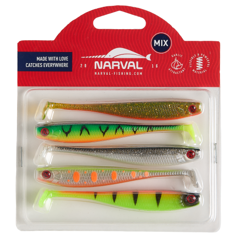 Силиконовая приманка Narval Fishing Skinny 10см Mix#M04 (5шт/уп)