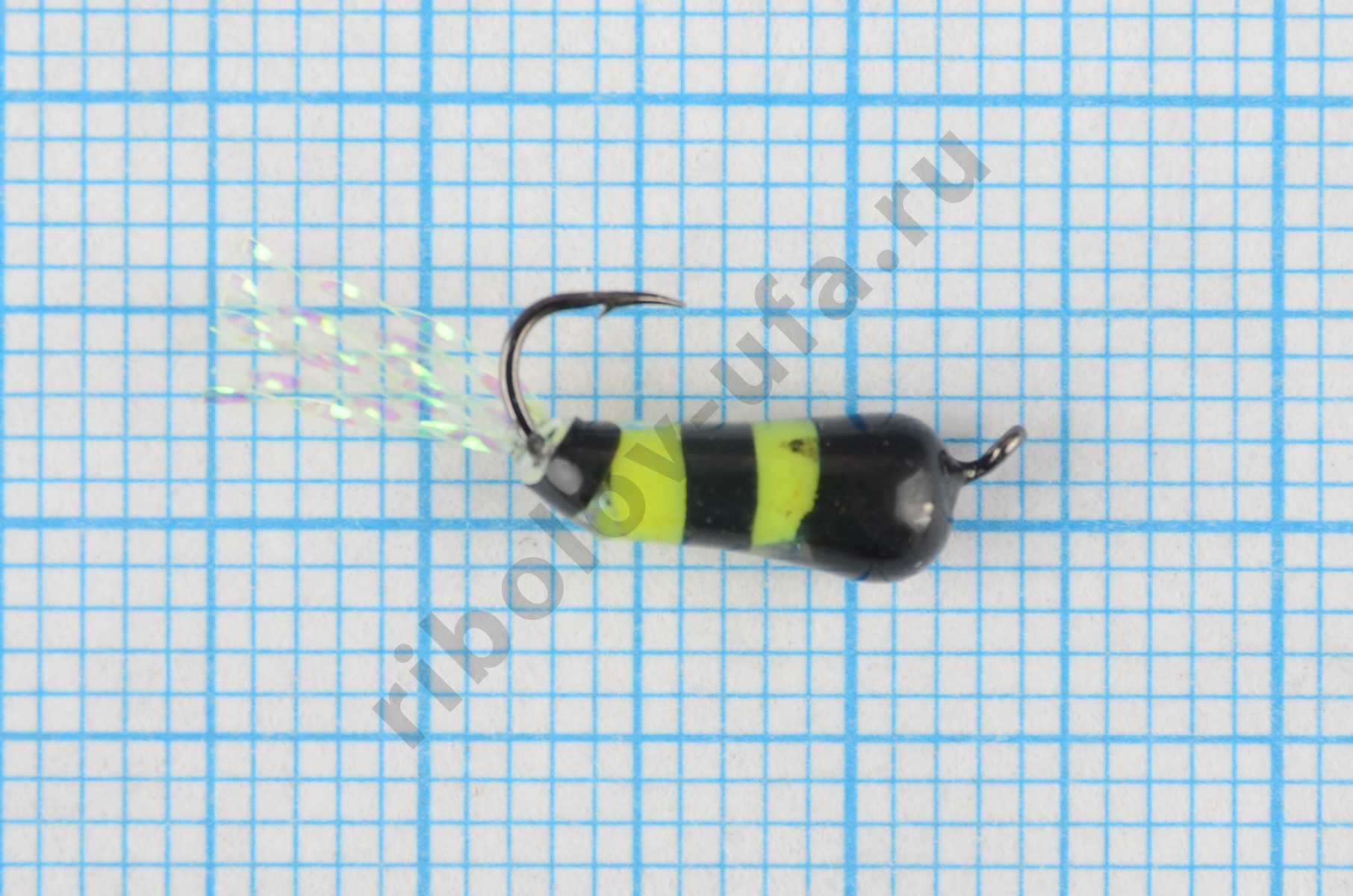 Мормышка Владимирский вольфрам Поденка 3мм 0,35гр Fluorescent Black/Green